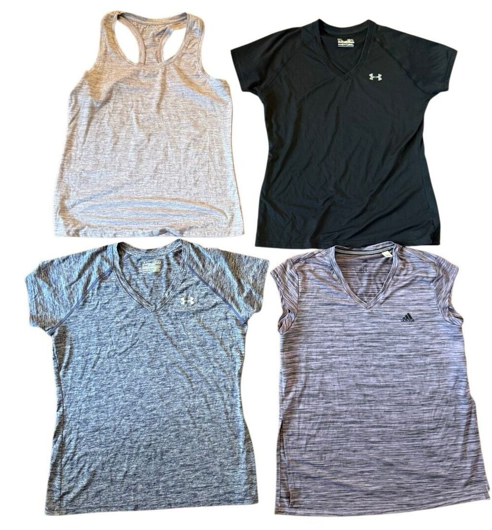 Women’s athletic tshirt bundle under armour adidas M